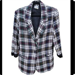 Vintage Medium 80's 90's Retro Eclectic Academia Multicolor Tweed Corpcore